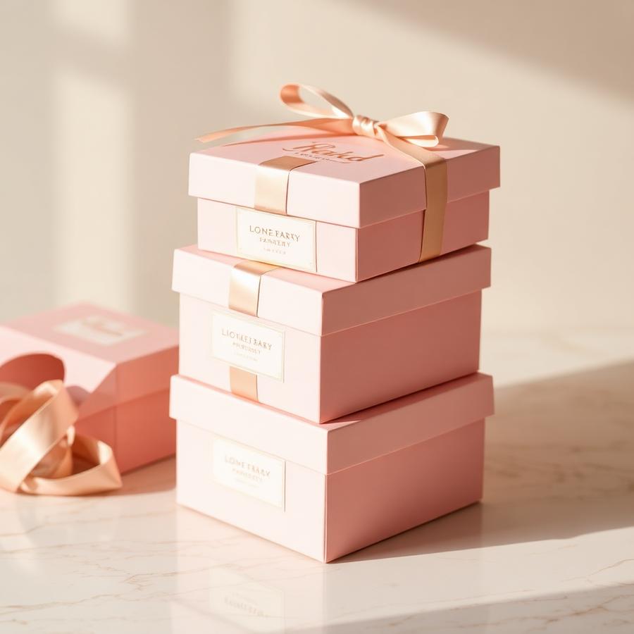 Wonan Limited bakery boxes with gold foil labels